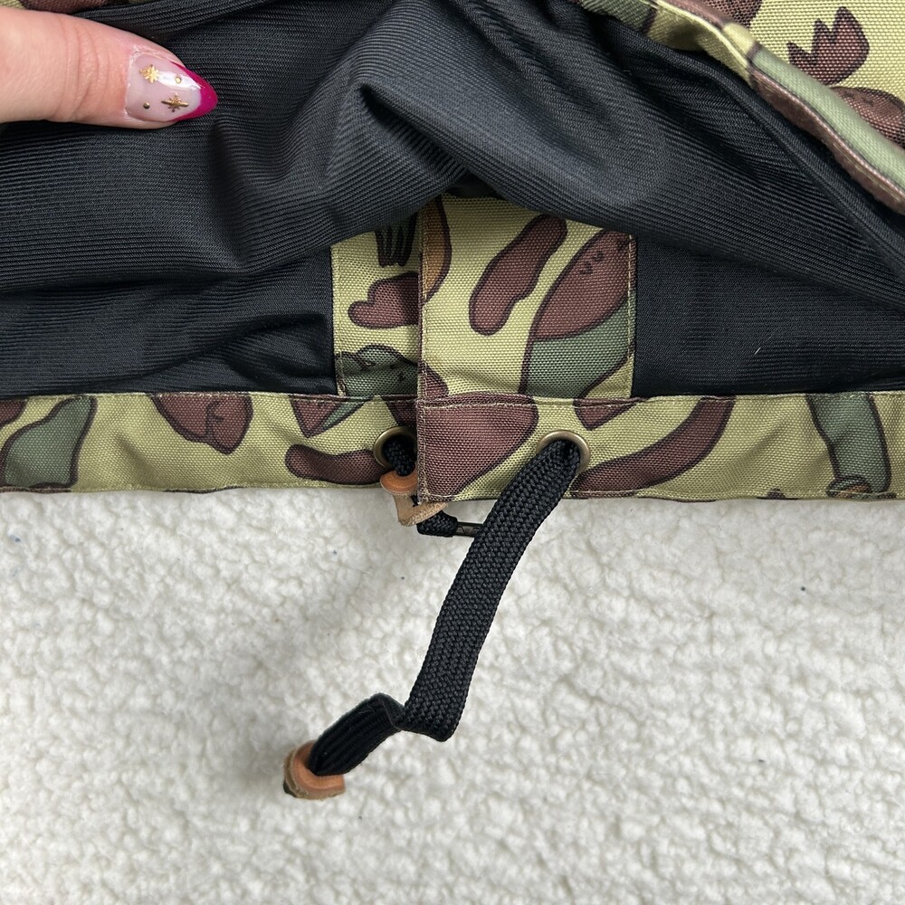 Airblaster Jacket Mens Large Camo Duck Print Snap Coach Windbreaker Lined Canvas - Picture 13 of 16